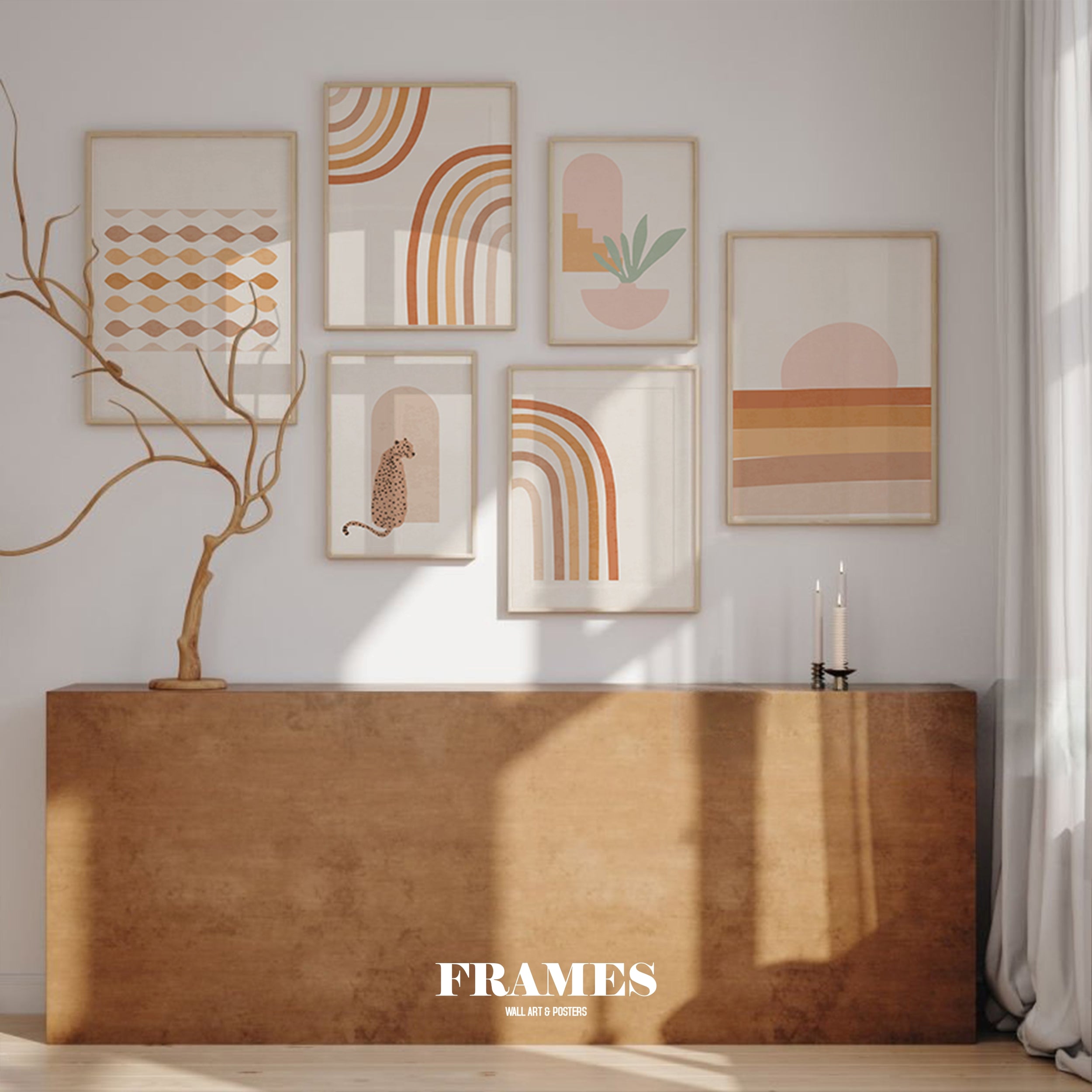 Boho style wall gallery