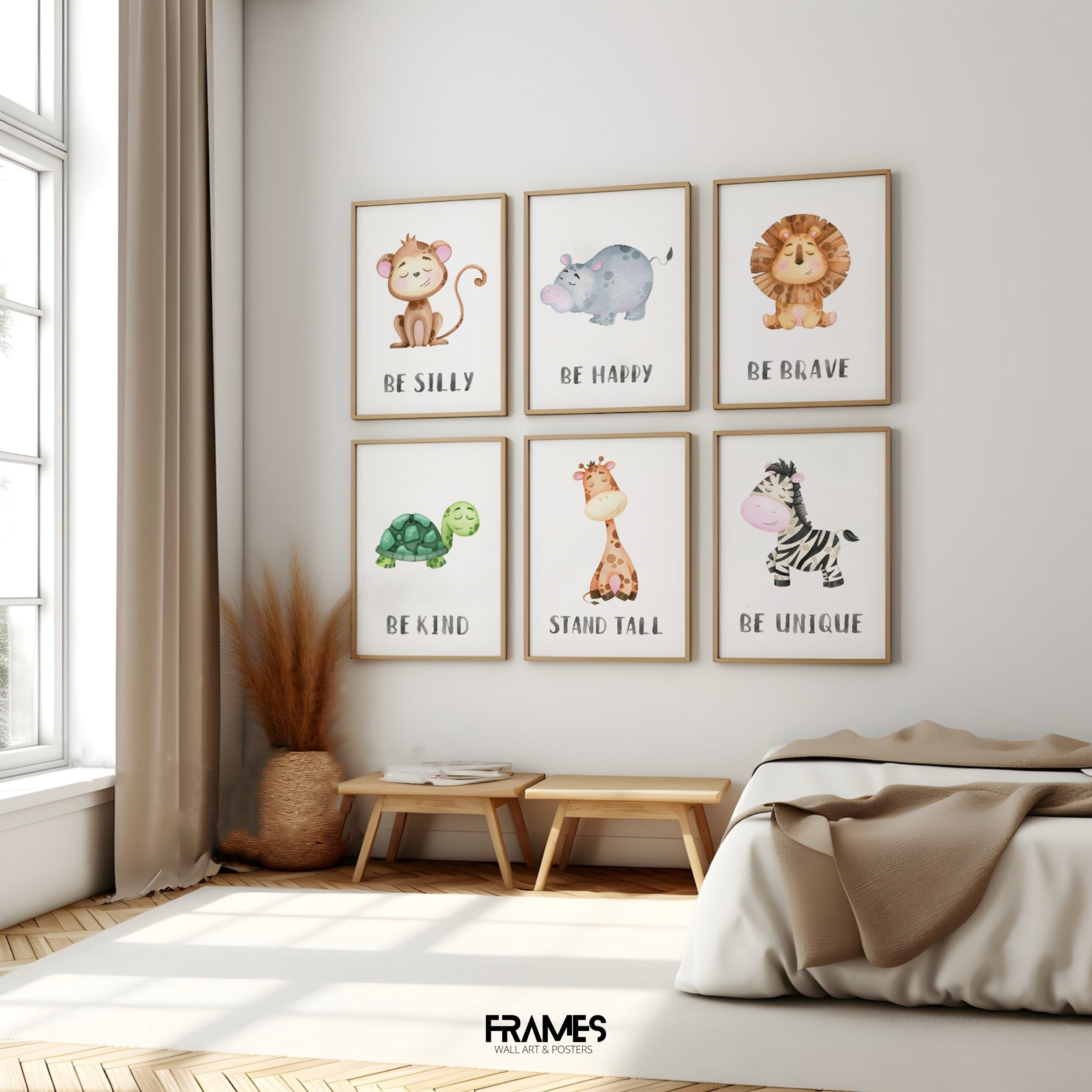 Cute animals wall gallery