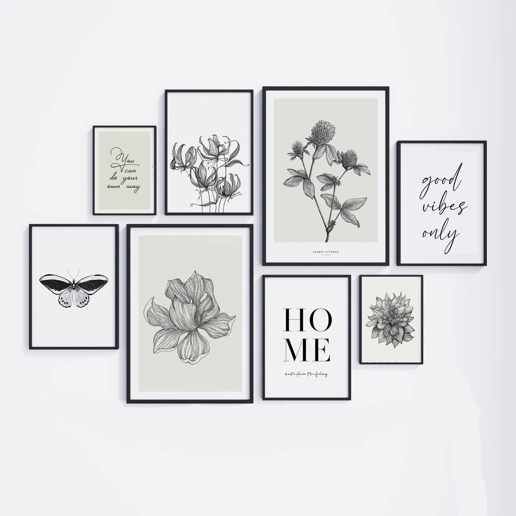Black rose wall gallery