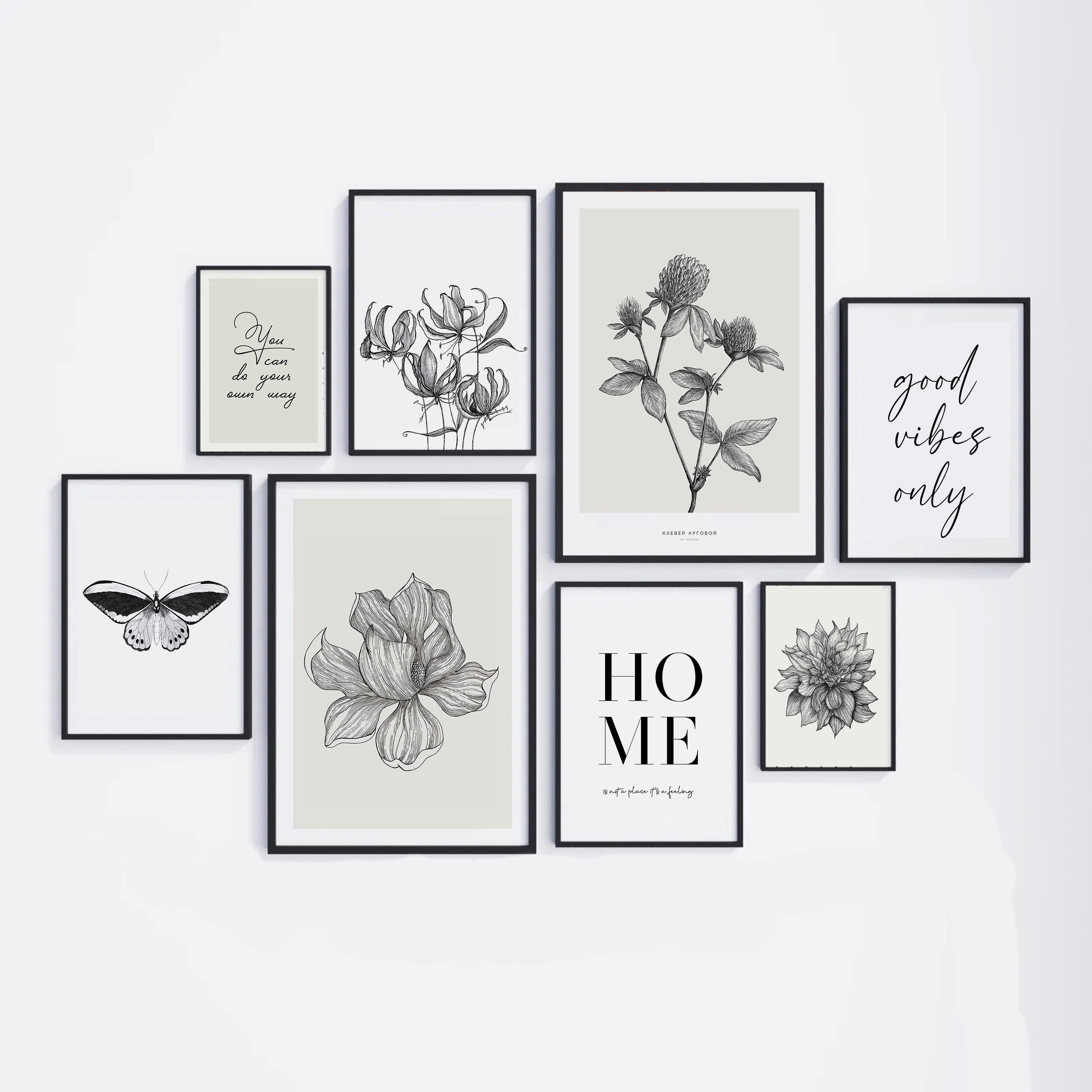 Black rose wall gallery