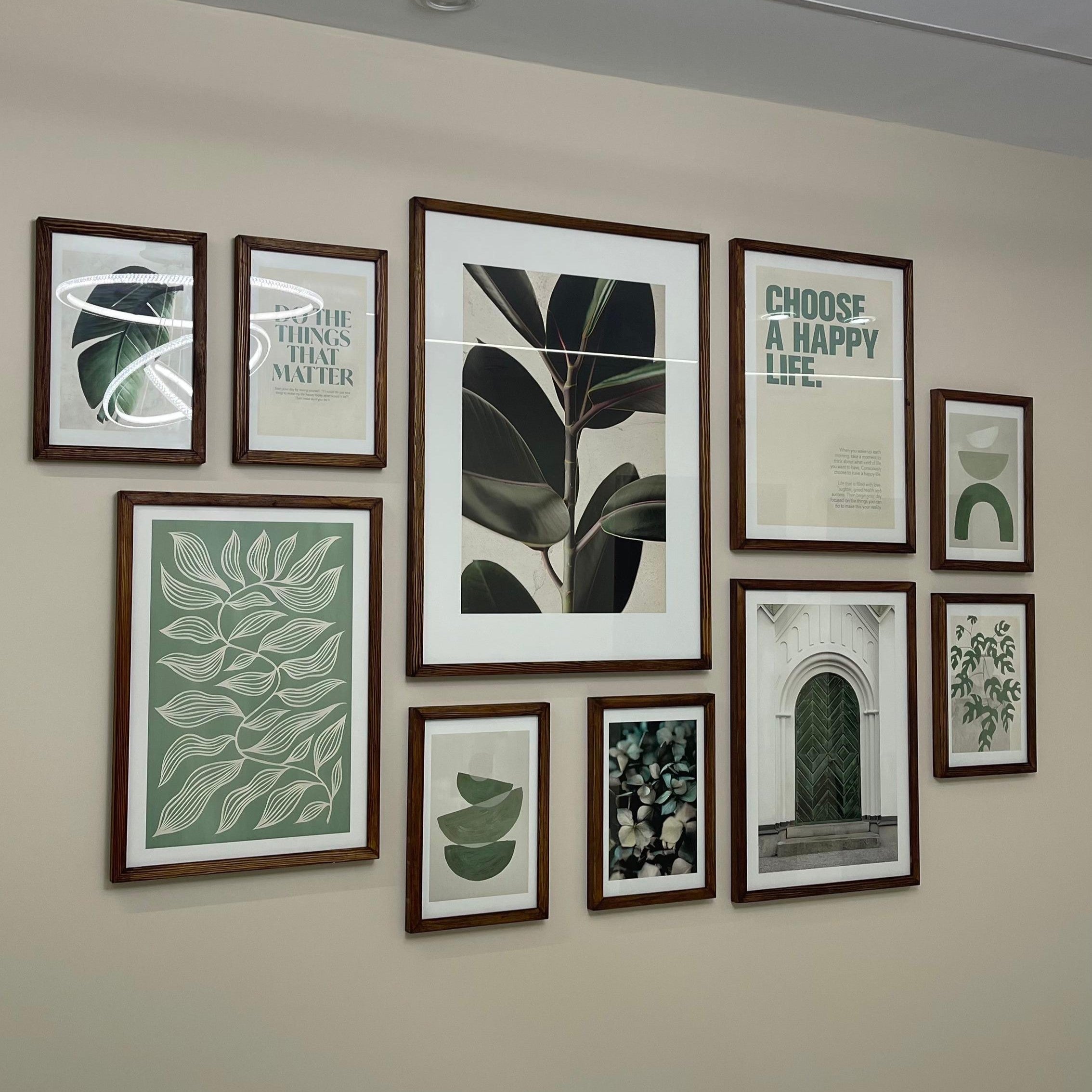 Boho green no.2 wall gallery