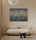 Goldflowers framed canvas (printed)